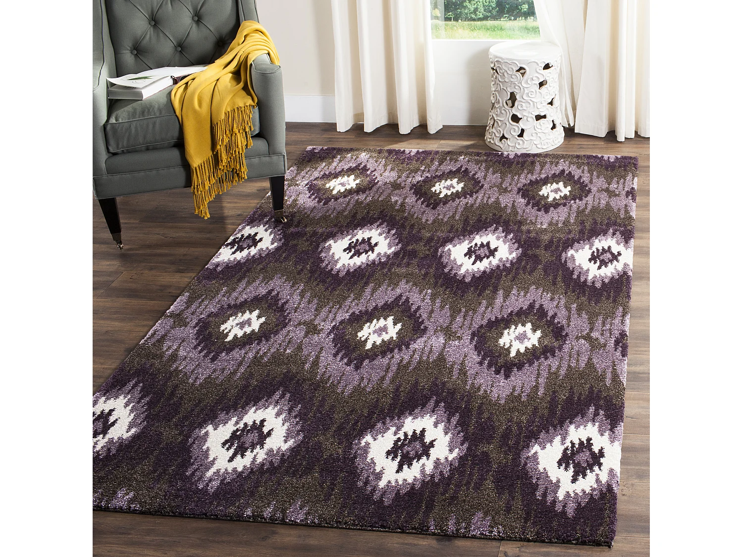 Tapis Marron/Violet 122 X 183 cm - Sandra