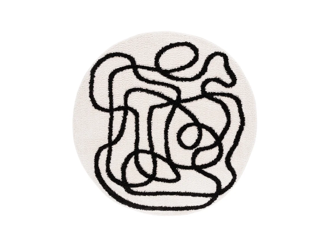 Tapis Ivoire/Noir 201 X 201 cm - Verena