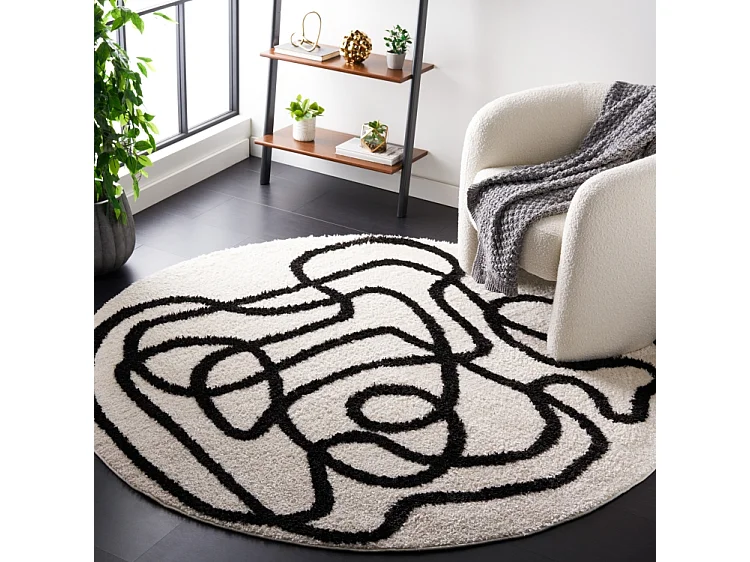 Tapis Ivoire/Noir 201 X 201 cm - Verena