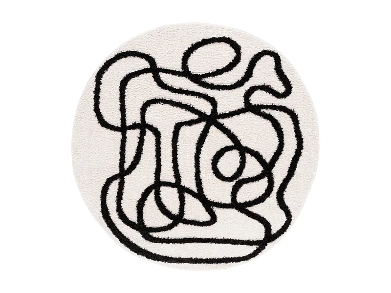 Tapis Ivoire/Noir 201 X 201 cm - Verena