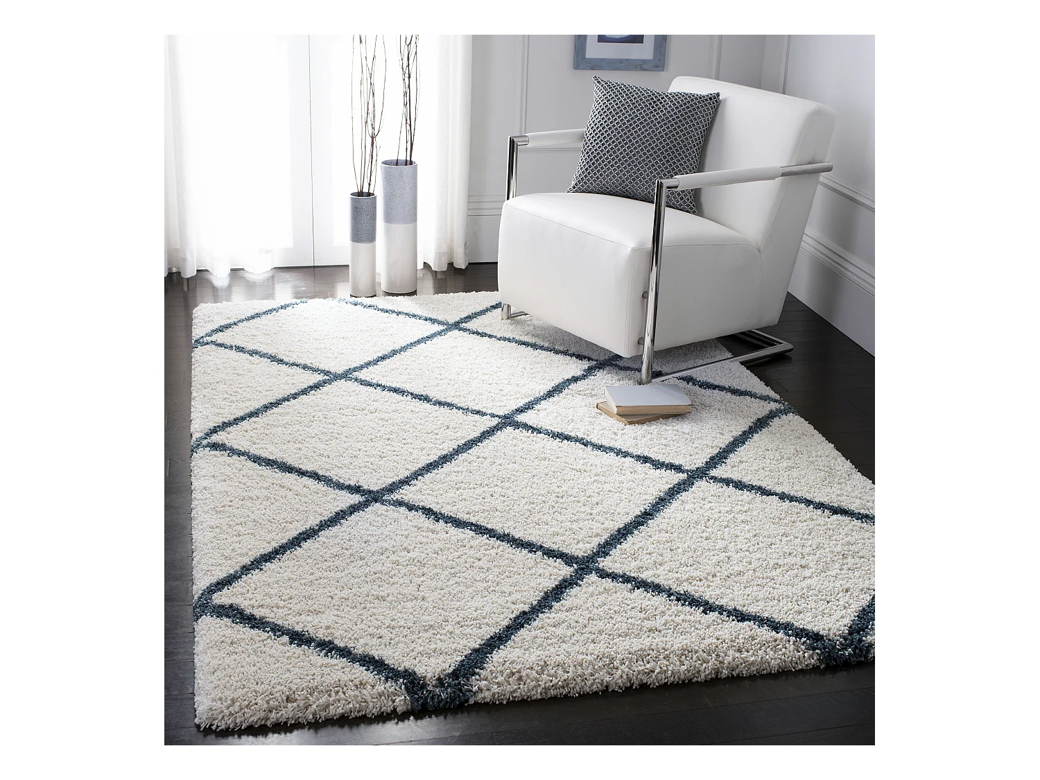 Tapis Neutre/Bleu 155 X 229 cm - Myla