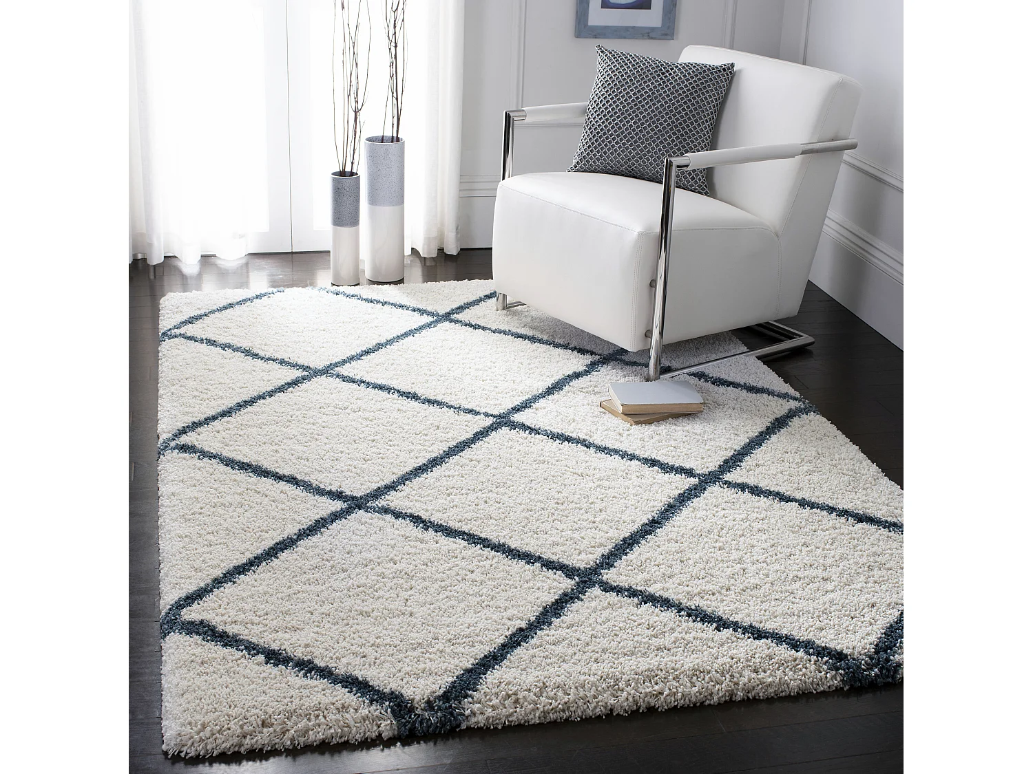 Tapis Neutre/Bleu 155 X 229 cm - Myla