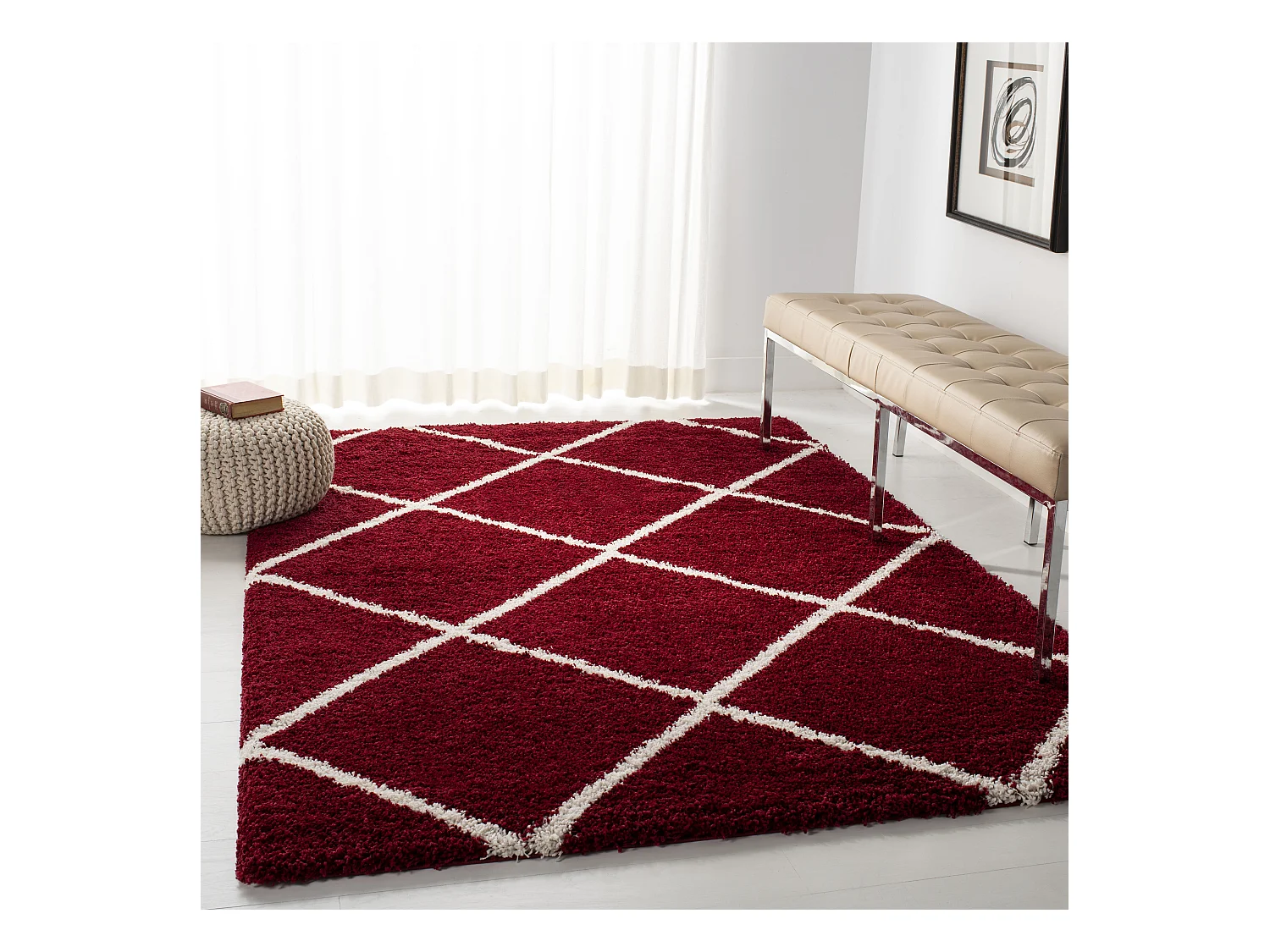 Tapis Rouge/Neutre 122 X 183 cm - Myla