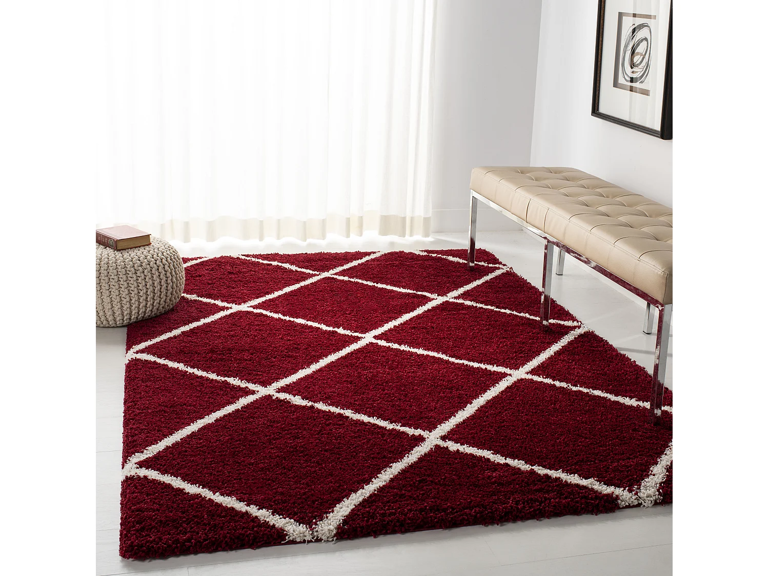 Tapis Rouge/Neutre 122 X 183 cm - Myla