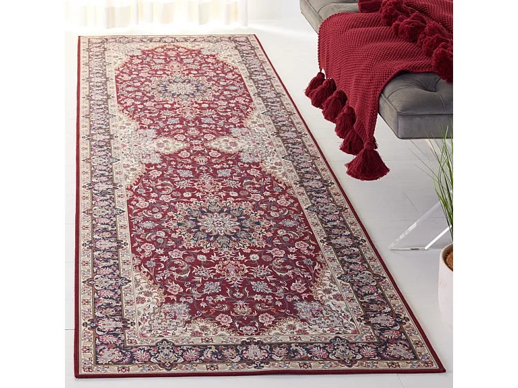 Tapis Rouge/Bleu Marine 76 X 122 cm - Serenade