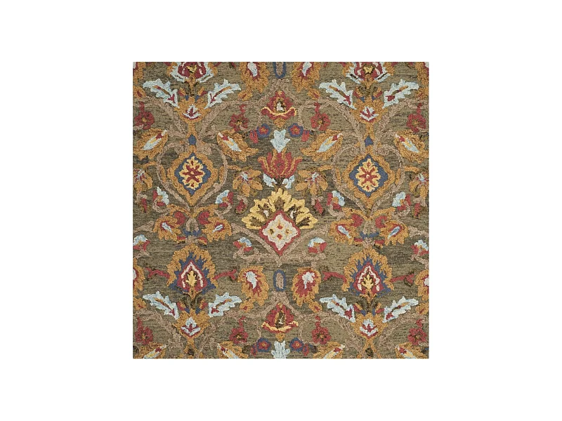 Tapis Vert/Multicolore 91 X 91 cm - Juni