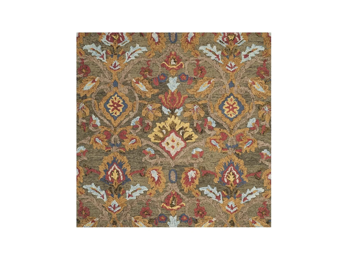 Tapis Vert/Multicolore 91 X 91 cm - Juni