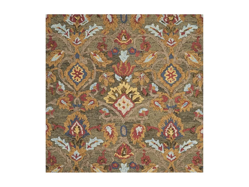 Tapis Vert/Multicolore 91 X 91 cm - Juni