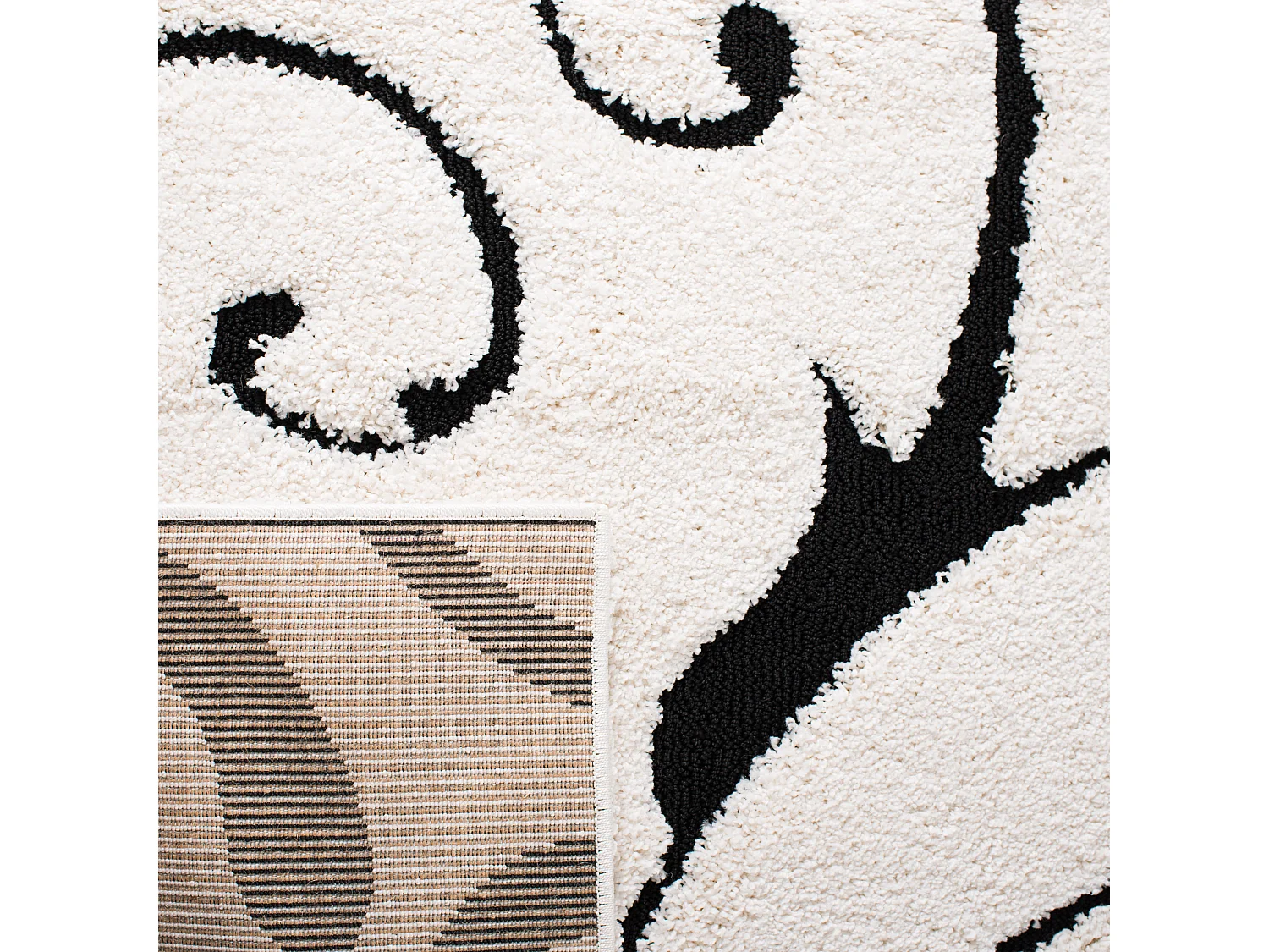 Tapis Neutre/Noir 160 X 229 cm - Rosalind