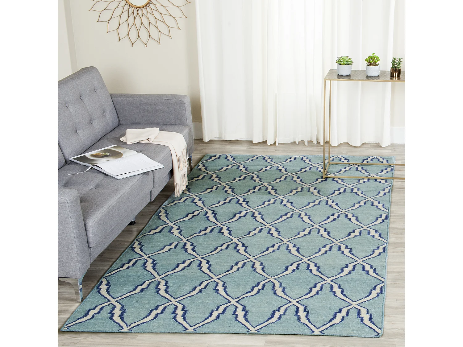 Tapis Bleu/Neutre 183 X 274 cm - Nico