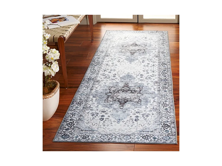 Tapis Ivoire/Bleu 69 X 122 cm - Coraline