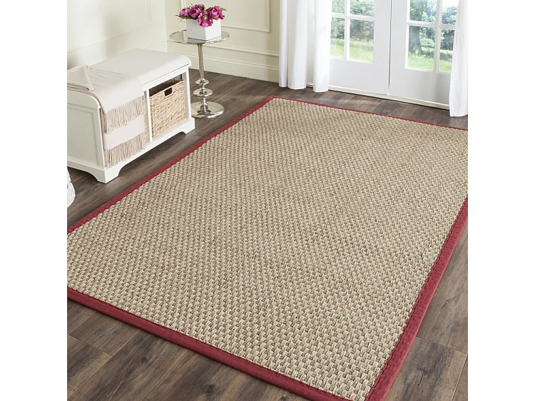 Tapis Beige/Rouge 91 X 152 cm - Roselyn
