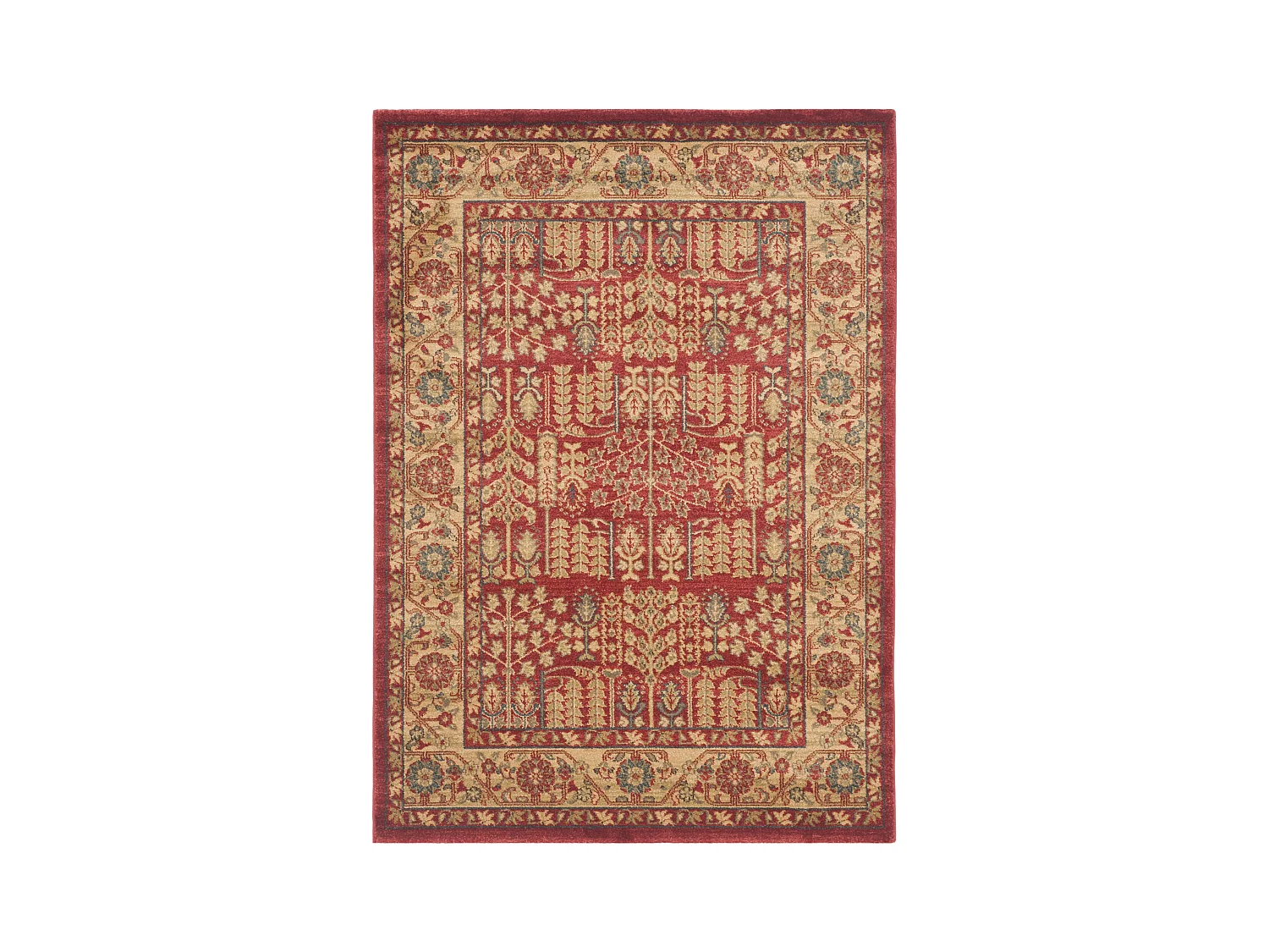 Tapis Rouge/Neutre 122 X 170 cm - Marco