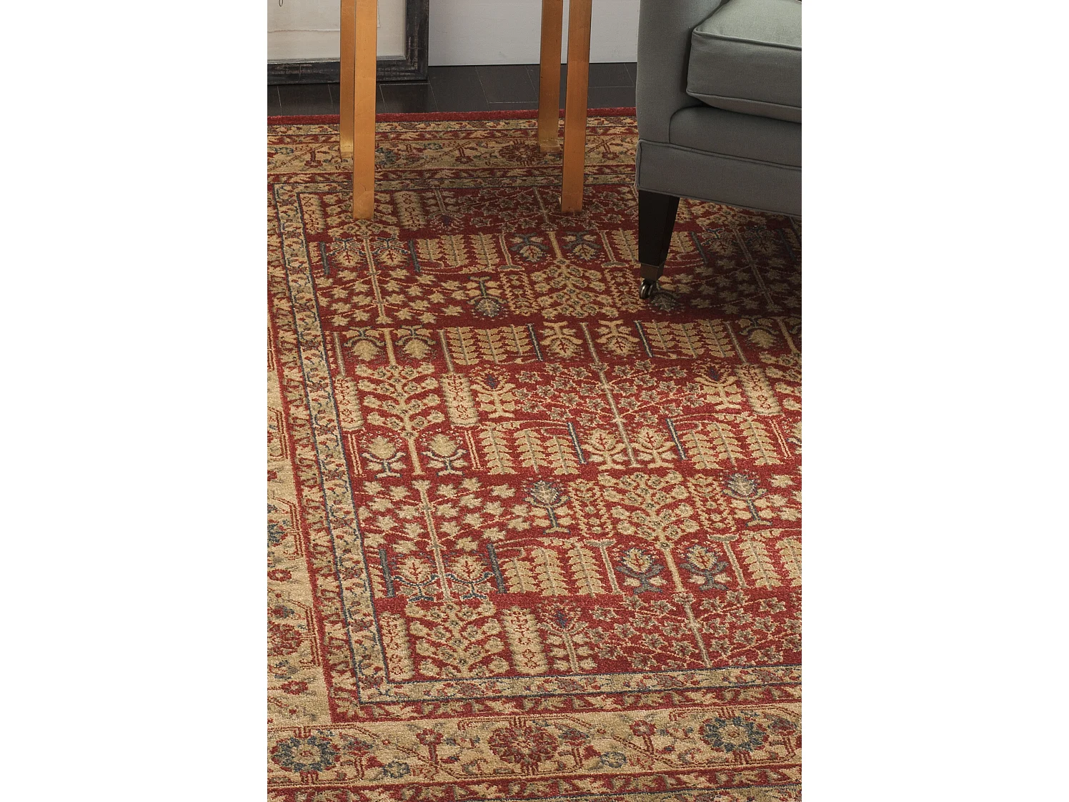Tapis Rouge/Neutre 122 X 170 cm - Marco