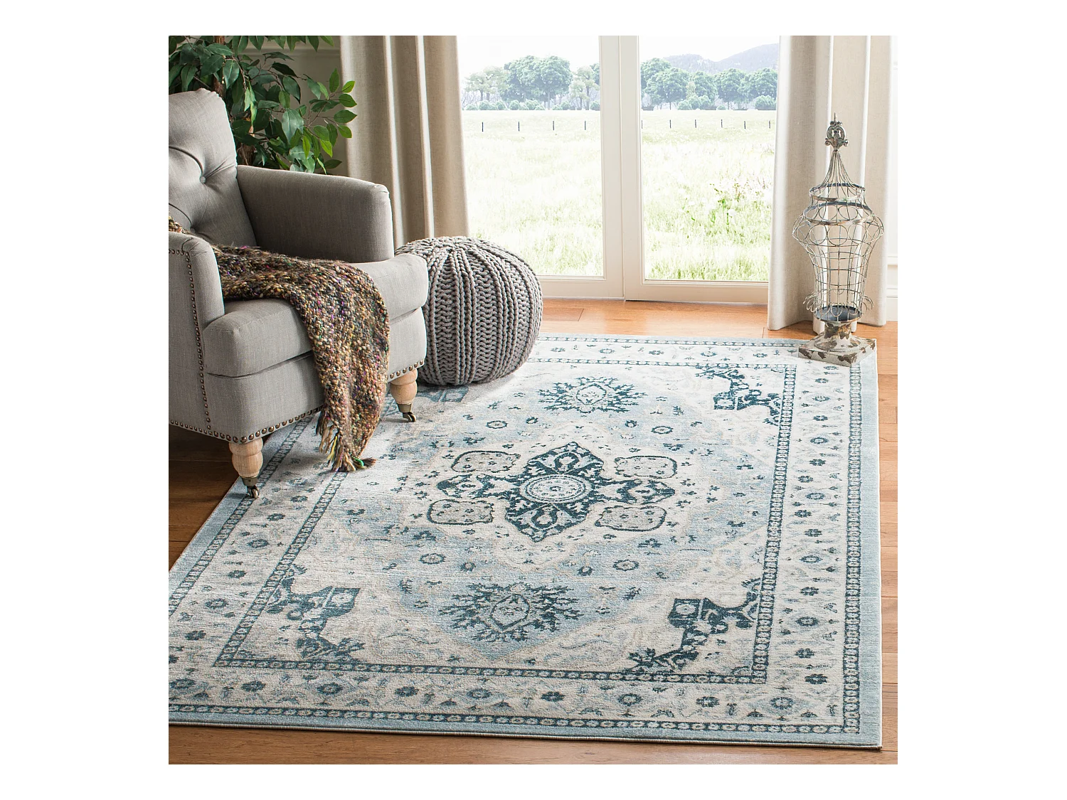 Tapis Bleu/Neutre 201 X 295 cm - Isabela