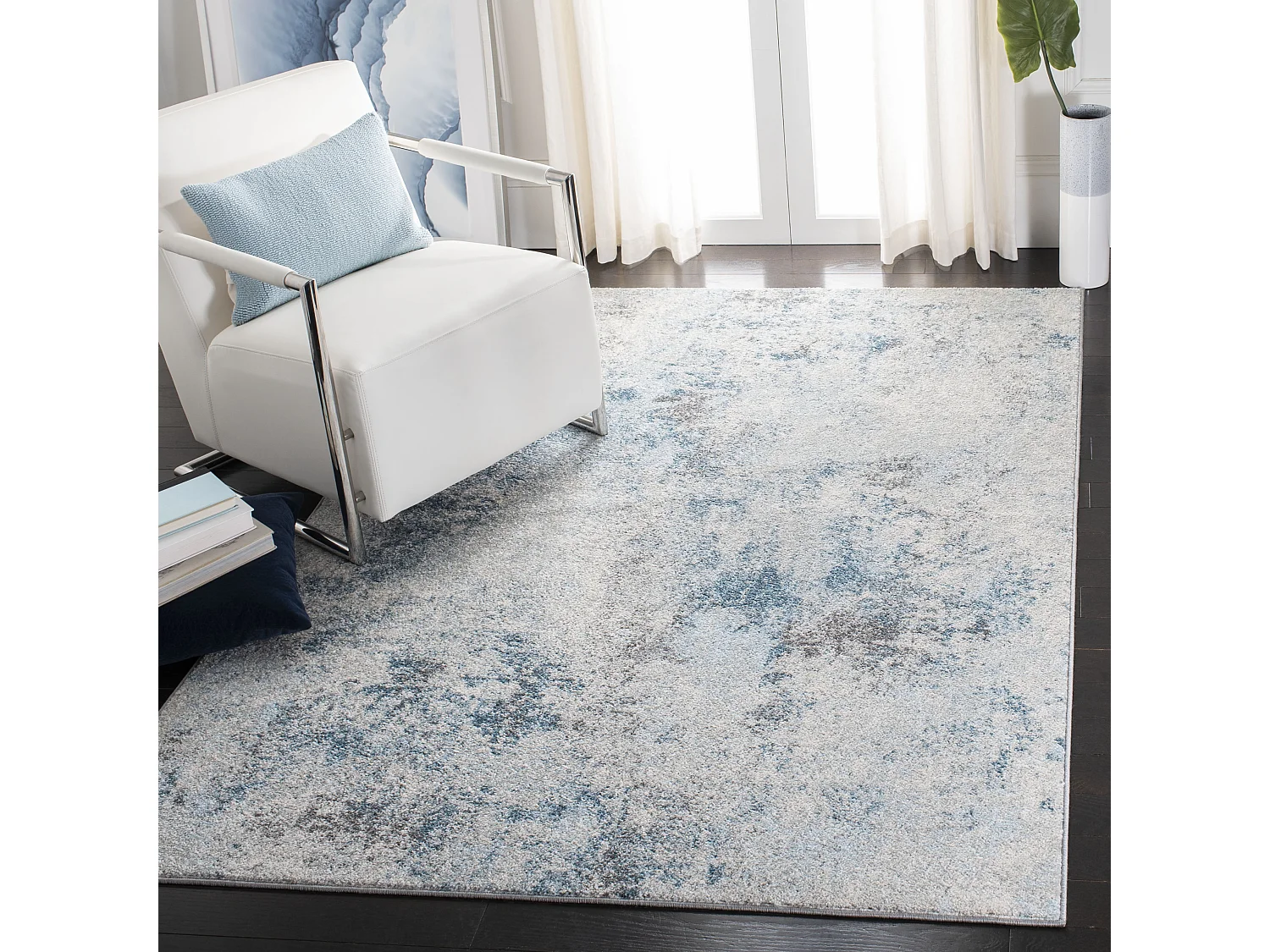 Tapis Neutre/Bleu 122 X 183 cm - Jada