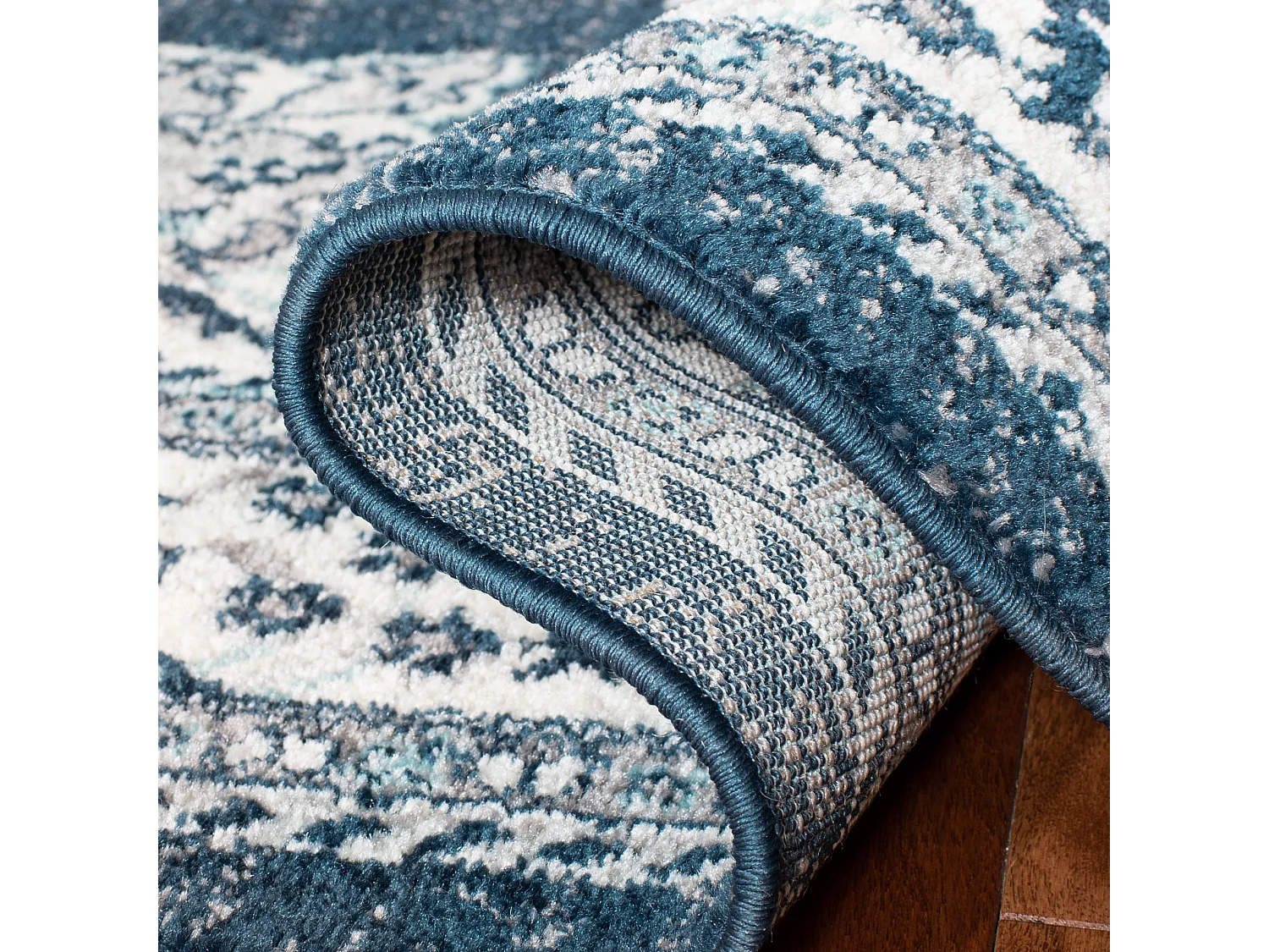Tapis Neutre/Bleu 122 X 183 cm - Mallory