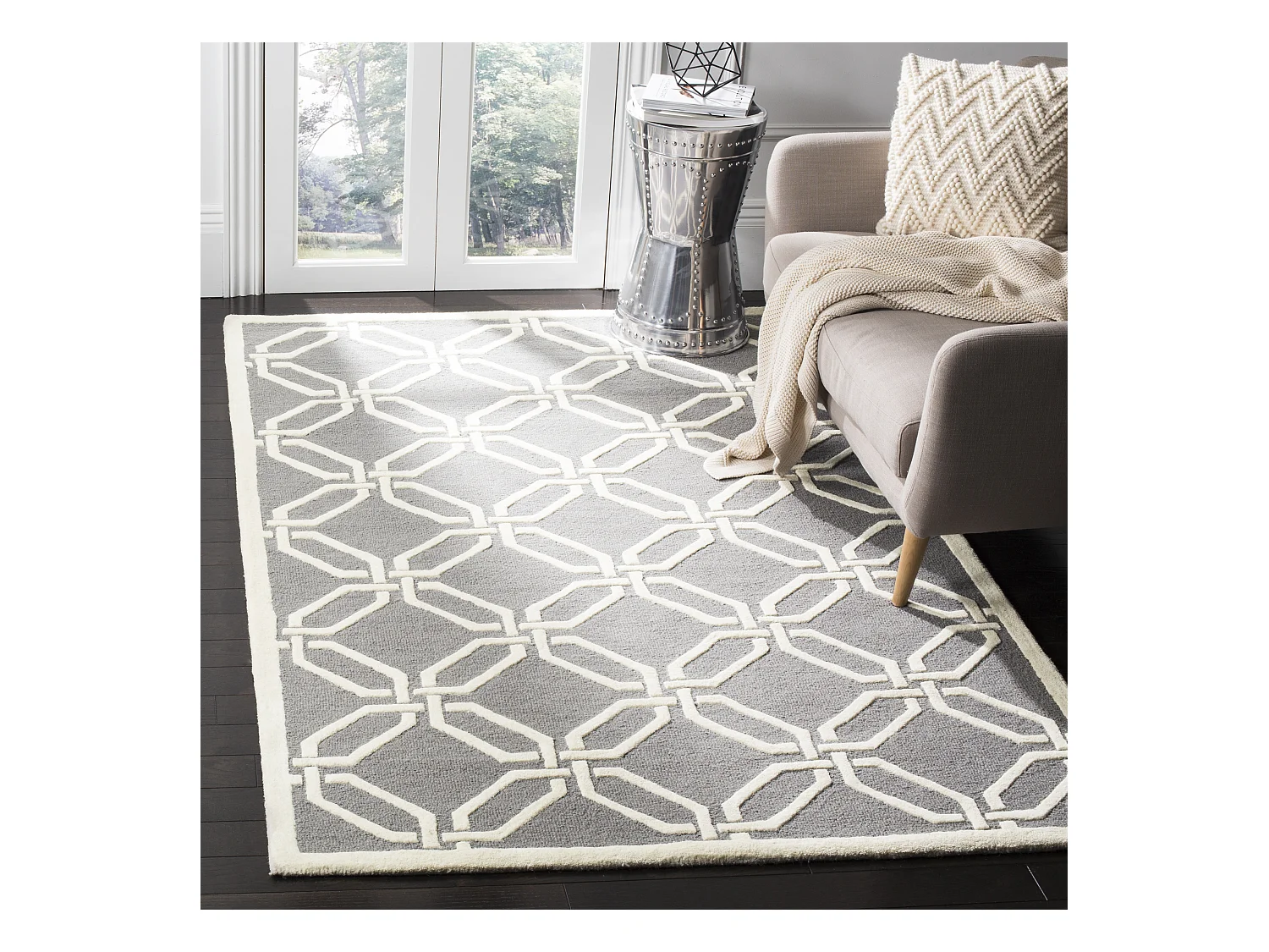 Tapis Gris/Neutre 122 X 183 cm - Mollie
