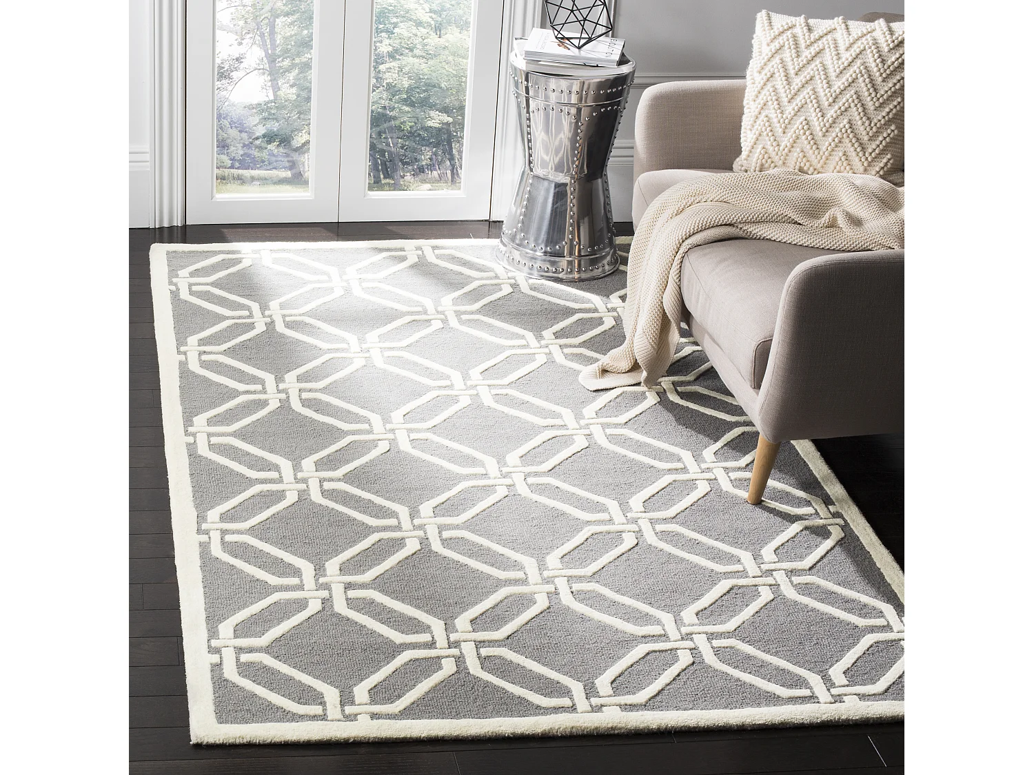 Tapis Gris/Neutre 122 X 183 cm - Mollie