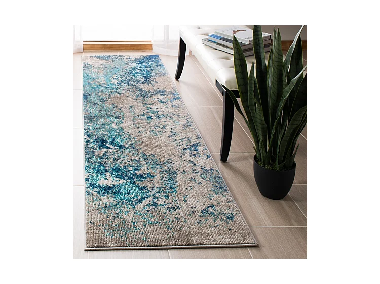Tapis Bleu/Gris 66 X 305 cm - Julia