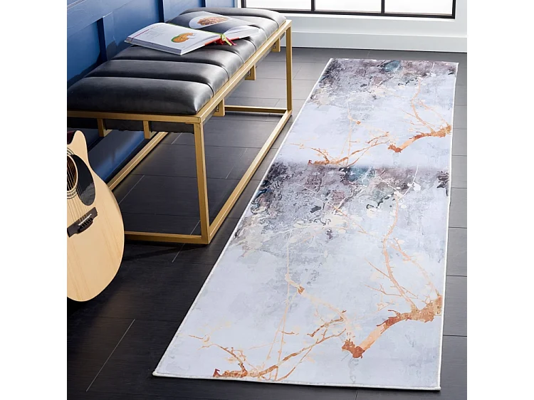 Tapis Gris/Beige 76 X 244 cm - Fianna