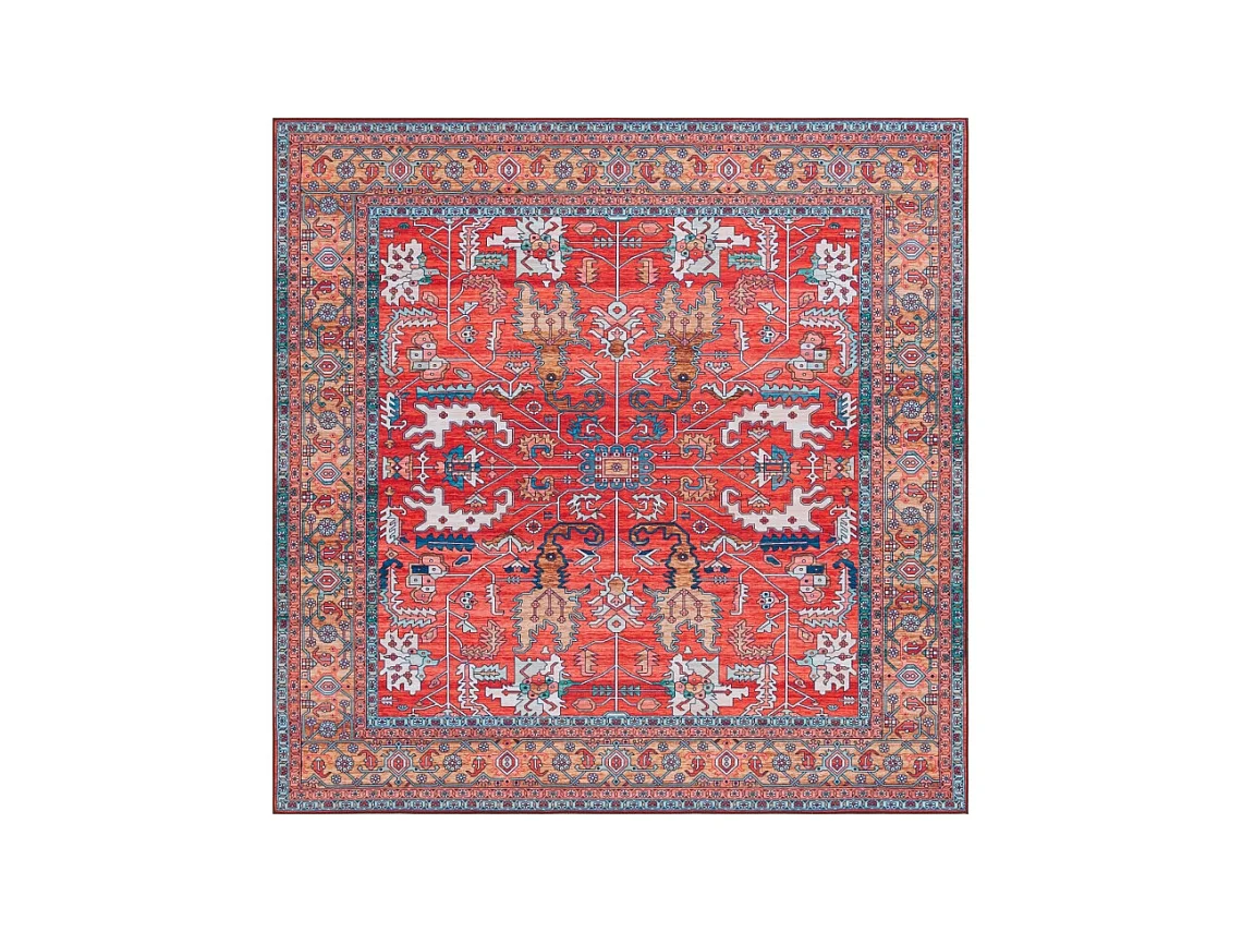 Tapis Rouge/Bleu 183 X 183 cm - Fiora