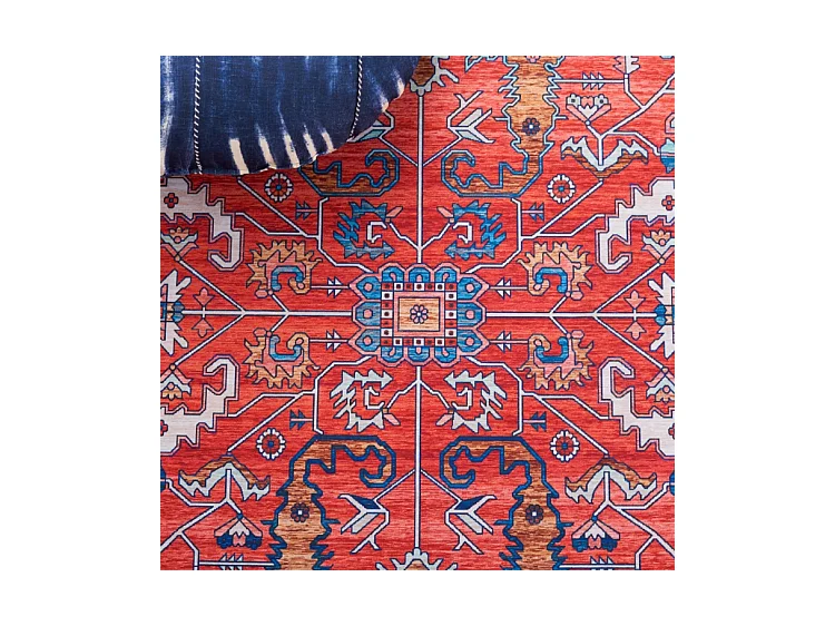 Tapis Rouge/Bleu 183 X 183 cm - Fiora