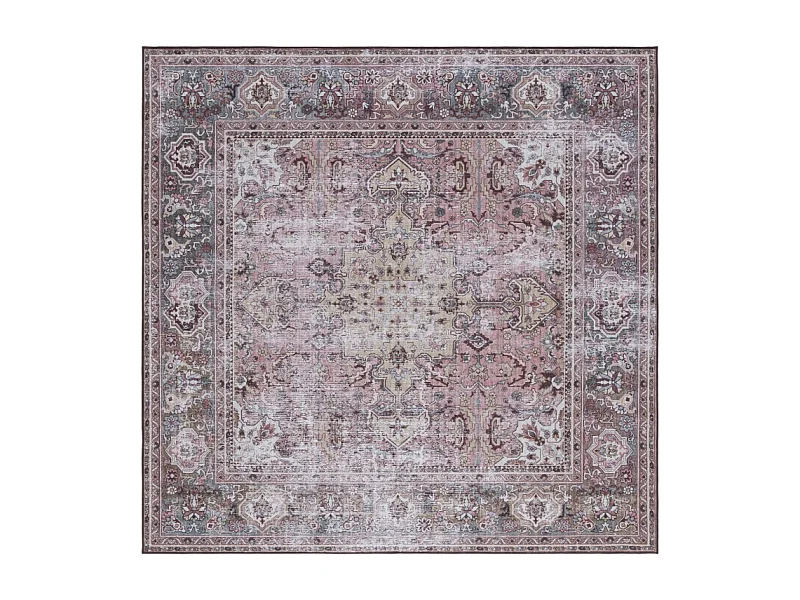 Tapis Rose/Beige 183 X 183 cm - Dahliana