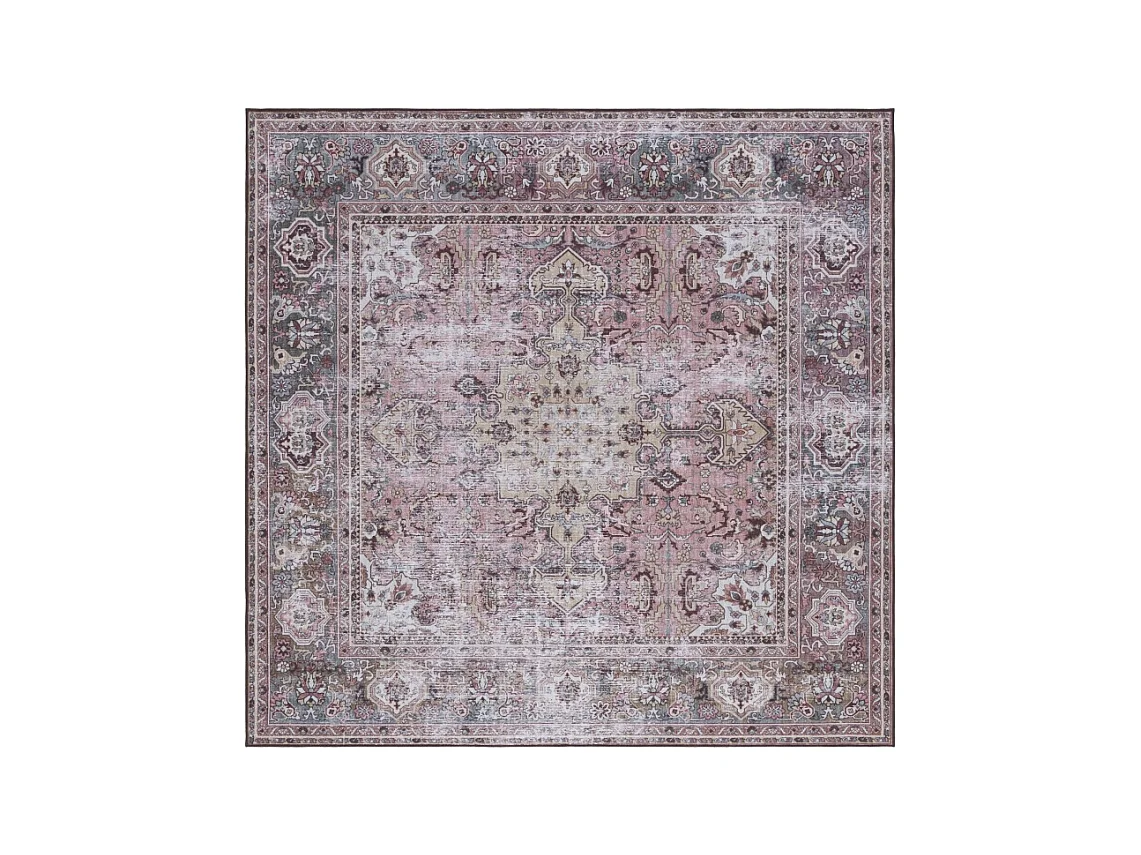 Tapis Rose/Beige 183 X 183 cm - Dahliana