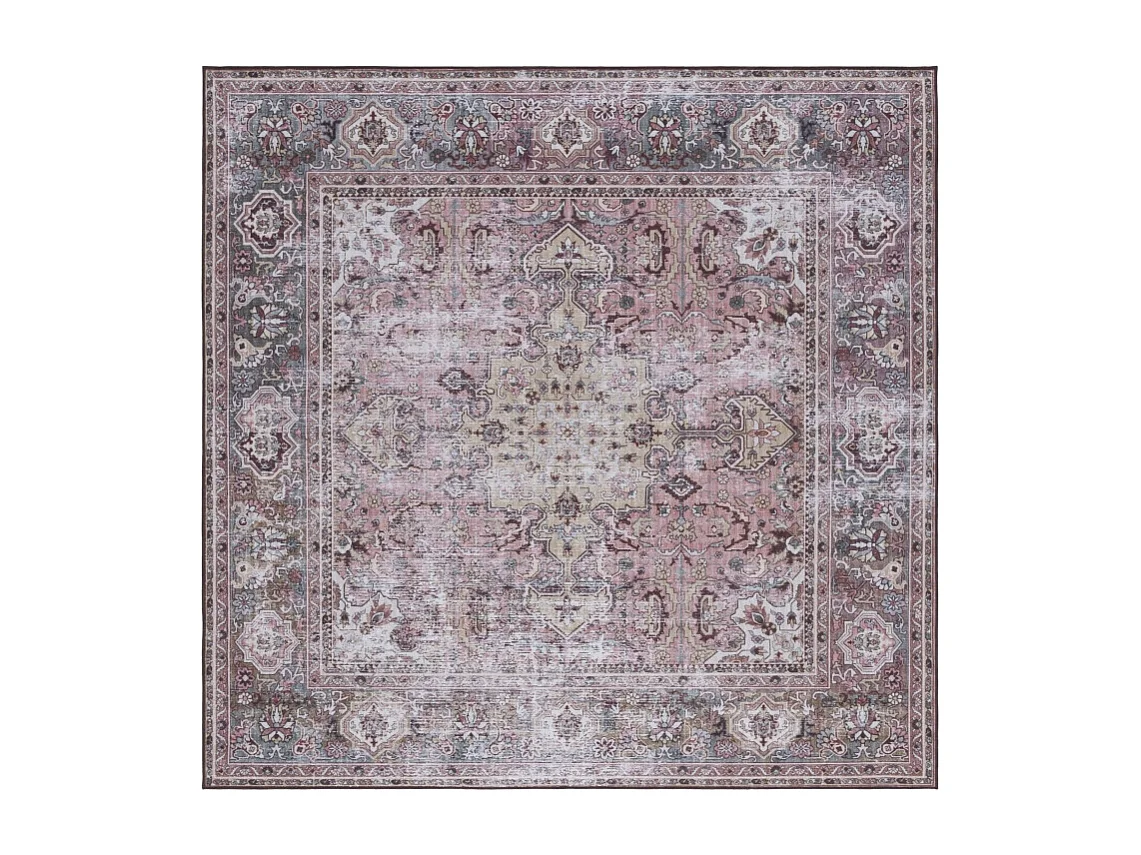 Tapis Rose/Beige 183 X 183 cm - Dahliana