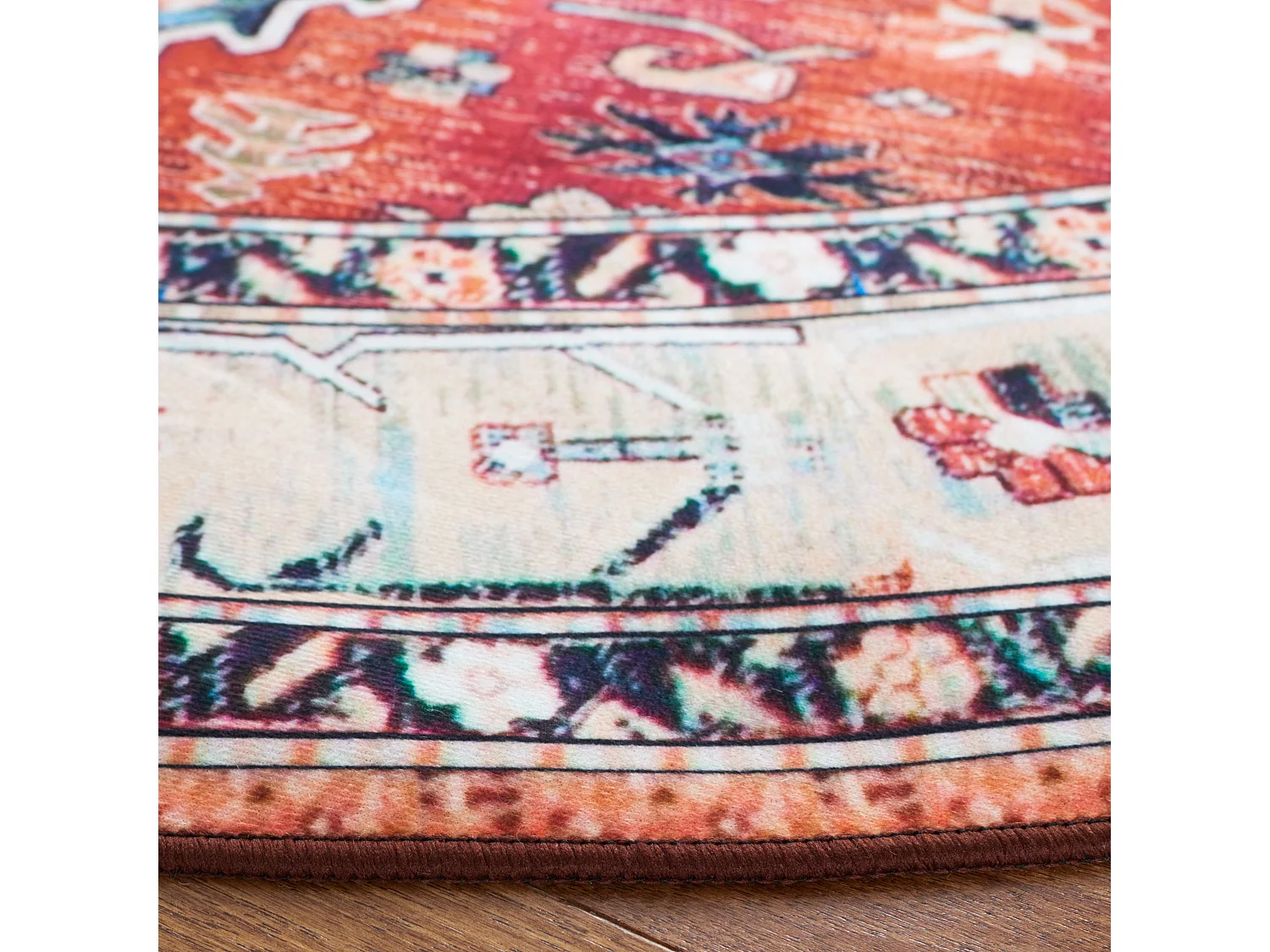 Tapis Beige/Bleu 152 X 152 cm - Fauna