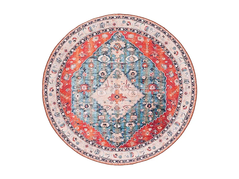 Tapis Beige/Bleu 152 X 152 cm - Fauna