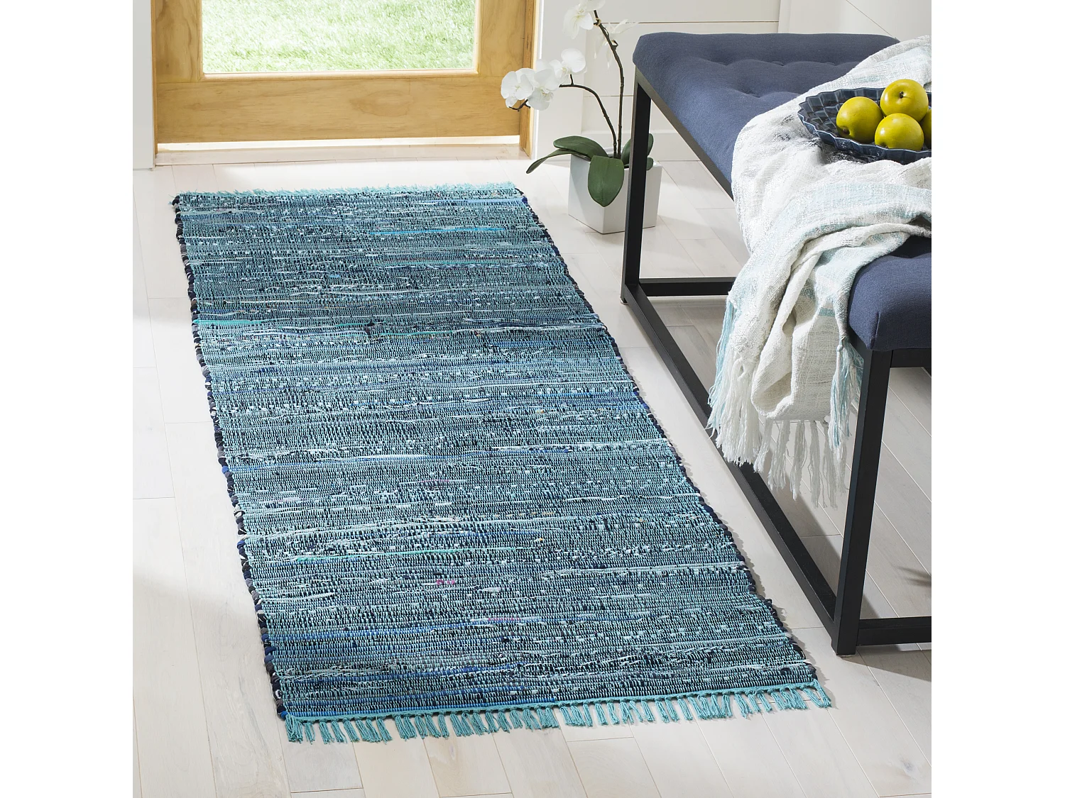 Tapis Bleu/Multicolore 69 X 183 cm - Elena