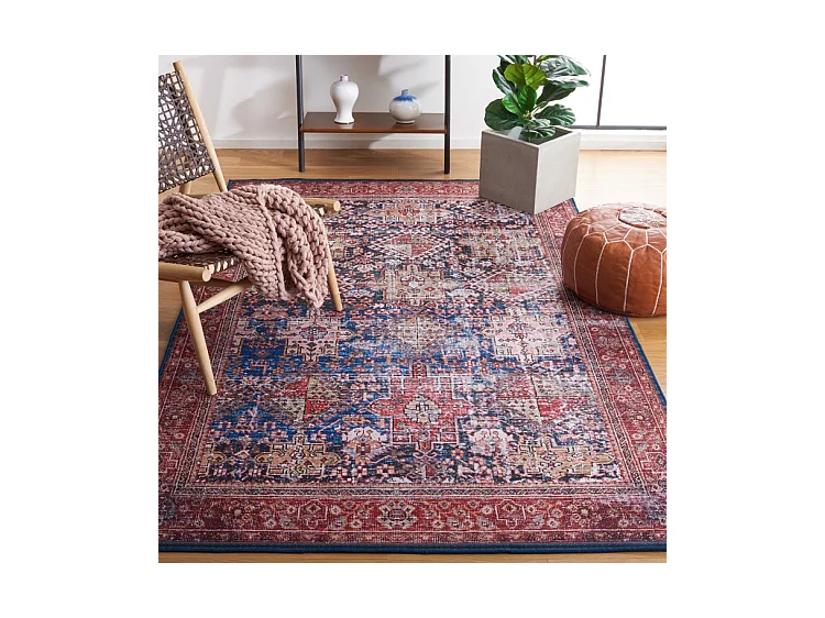 Tapis Bleu Marine/Rouille 122 X 183 cm - Zarah