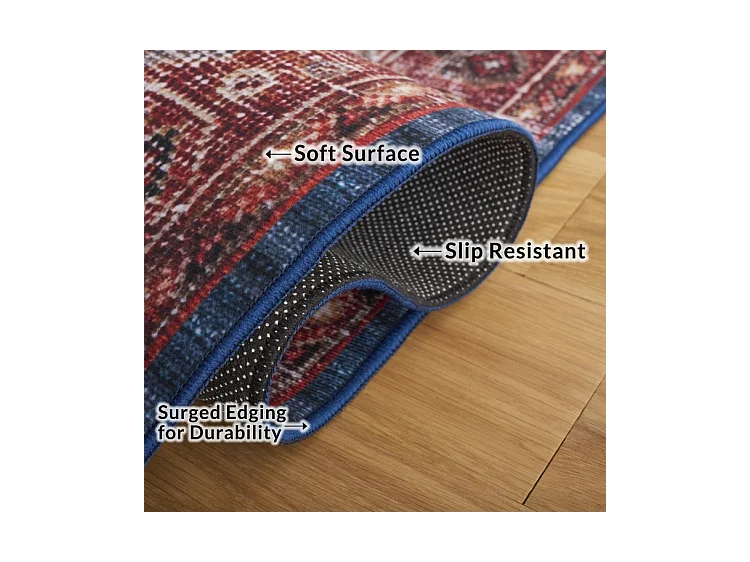 Tapis Bleu Marine/Rouille 122 X 183 cm - Zarah