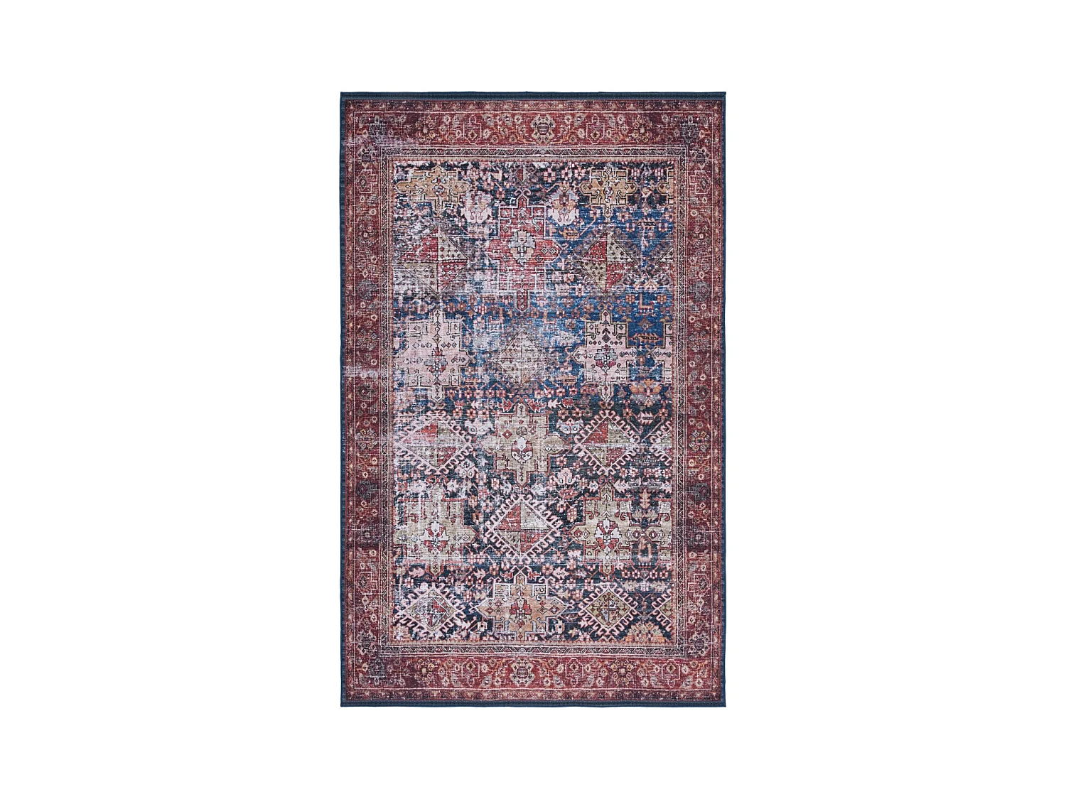 Tapis Bleu Marine/Rouille 122 X 183 cm - Zarah