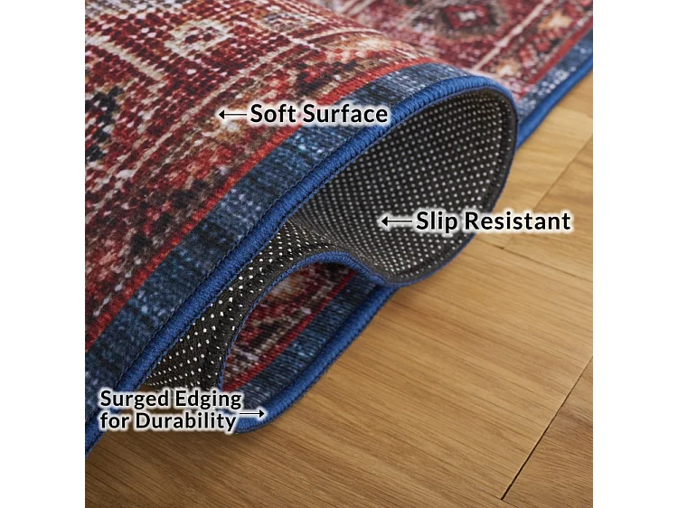 Tapis Bleu Marine/Rouille 122 X 183 cm - Zarah
