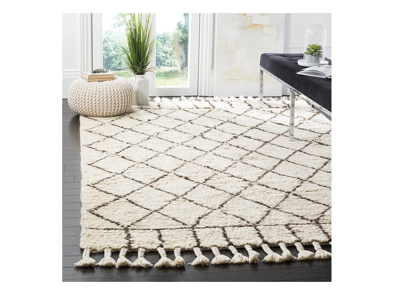 Tapis Neutre/Marron 122 X 183 cm - Abigail