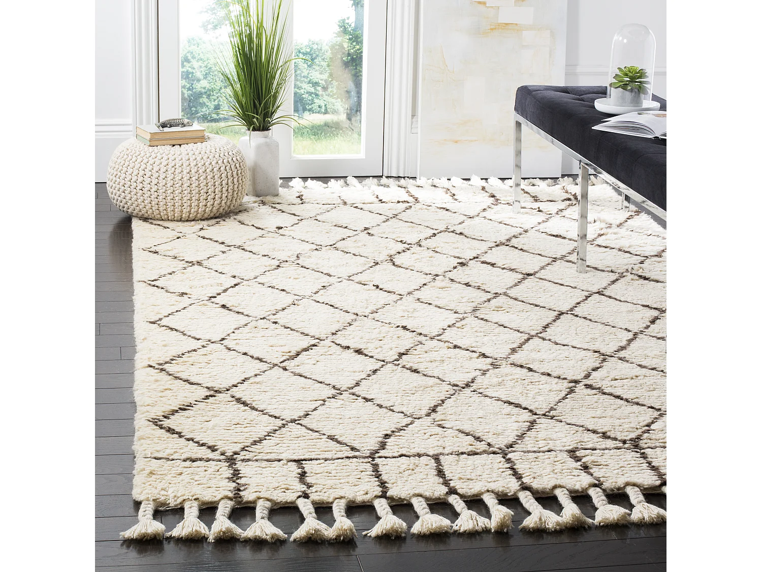 Tapis Neutre/Marron 122 X 183 cm - Abigail
