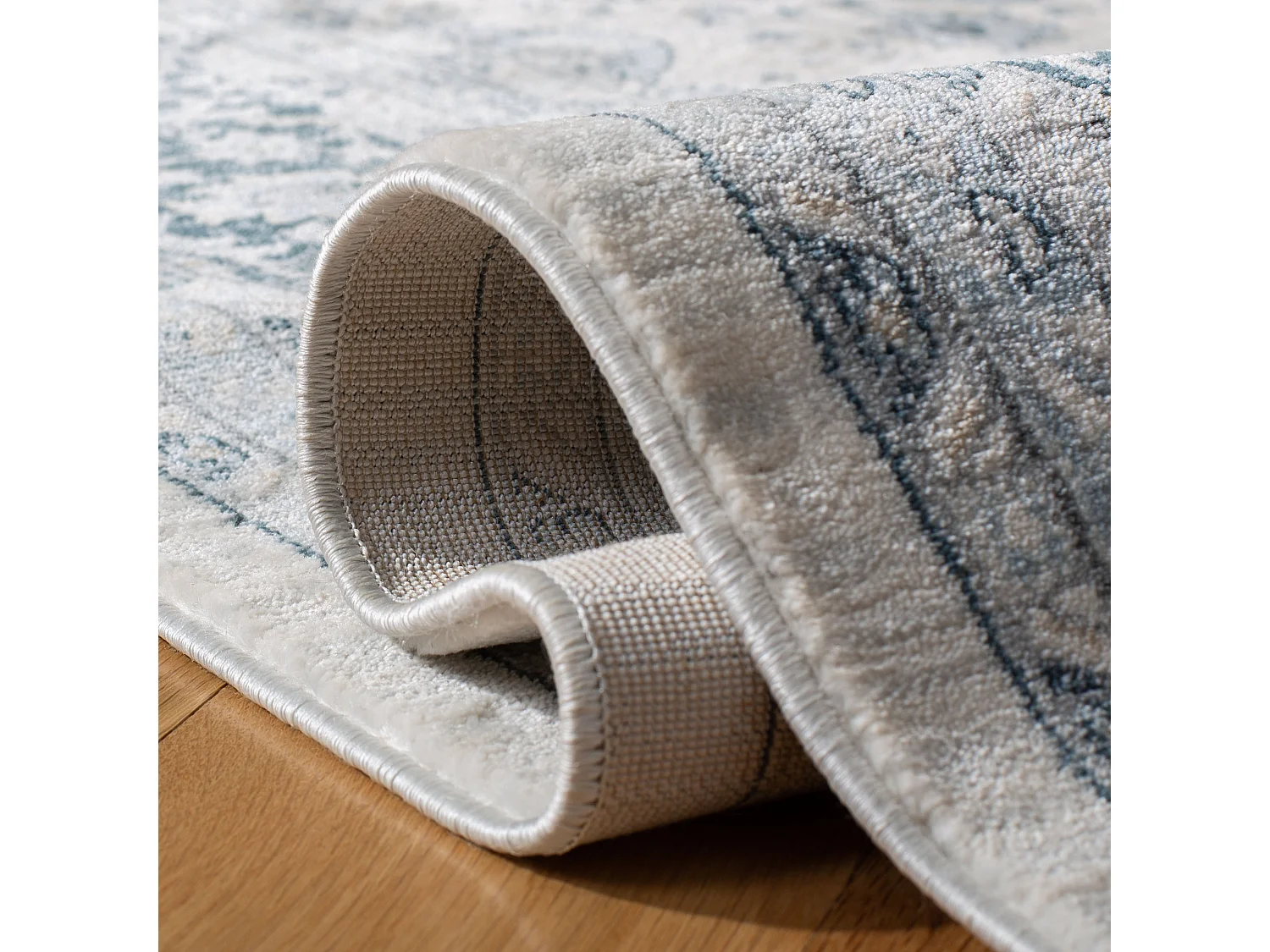 Tapis Neutre/Bleu Marine 61 X 91 cm - Isadora
