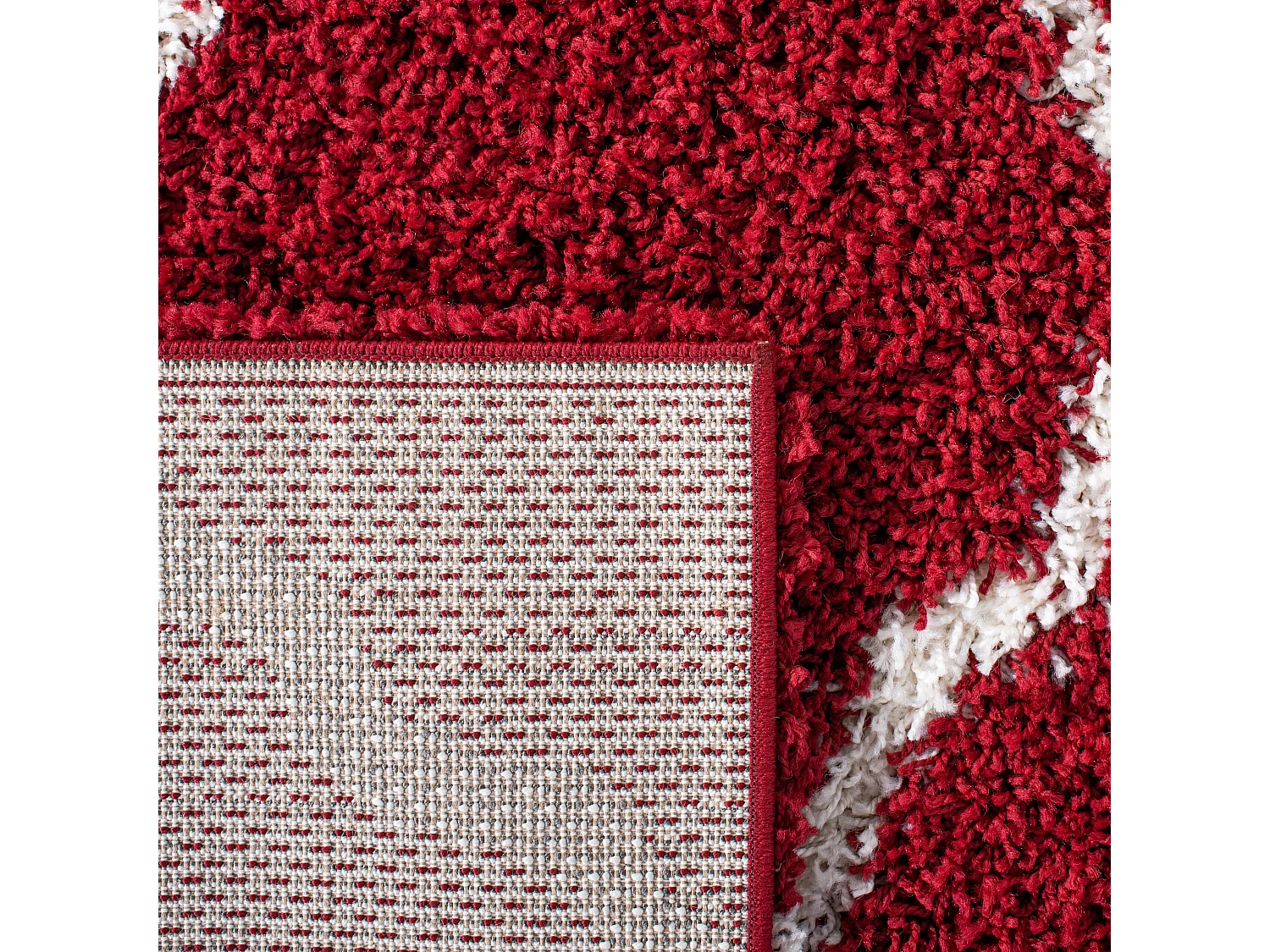 Tapis Rouge/Neutre 122 X 183 cm - Aldo
