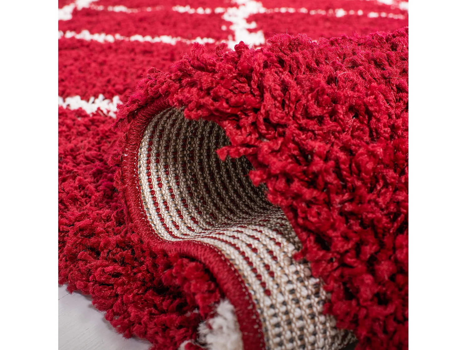 Tapis Rouge/Neutre 122 X 183 cm - Aldo
