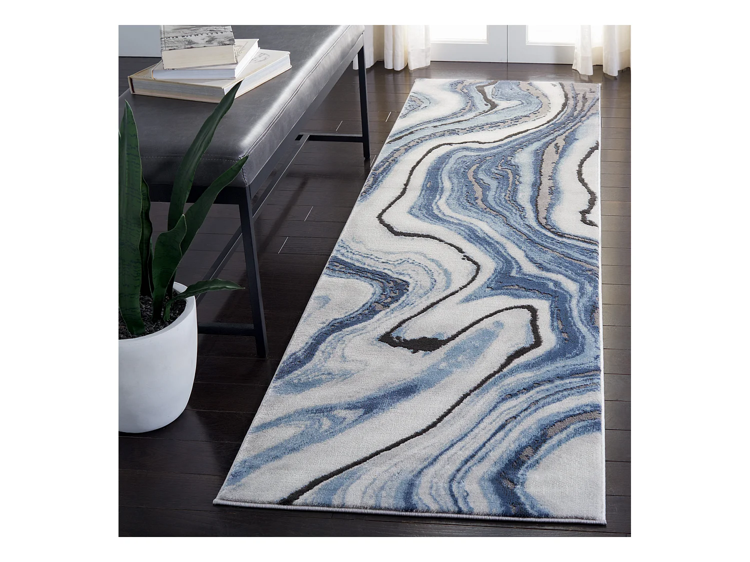 Tapis Bleu 69 X 244 cm - Clytie