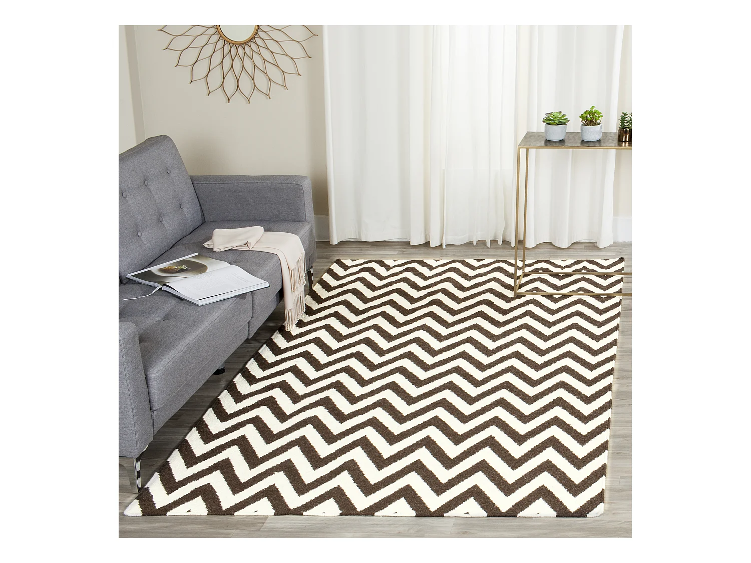 Tapis Marron/Neutre 122 X 183 cm - Nelli