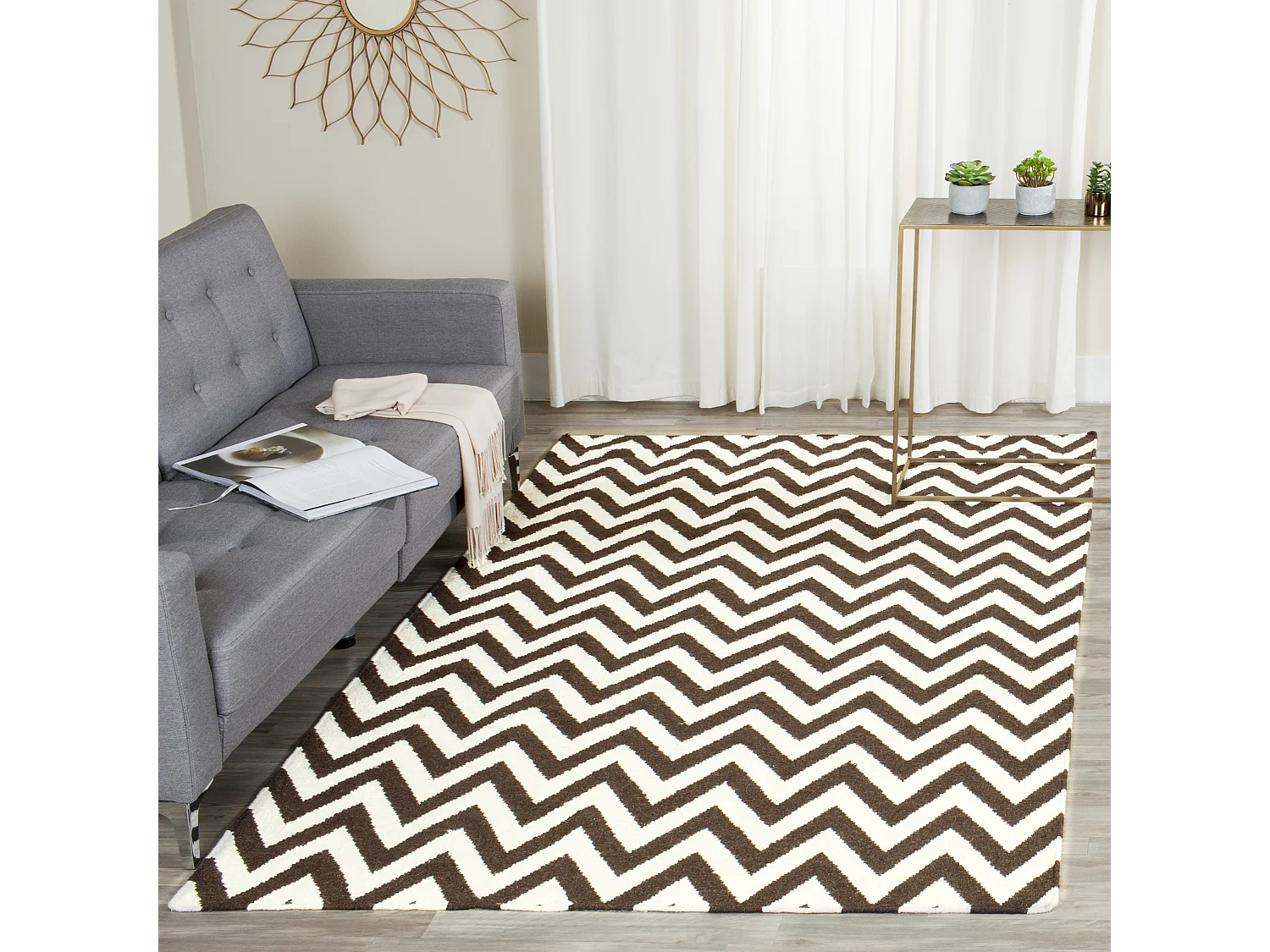 Tapis Marron/Neutre 122 X 183 cm - Nelli