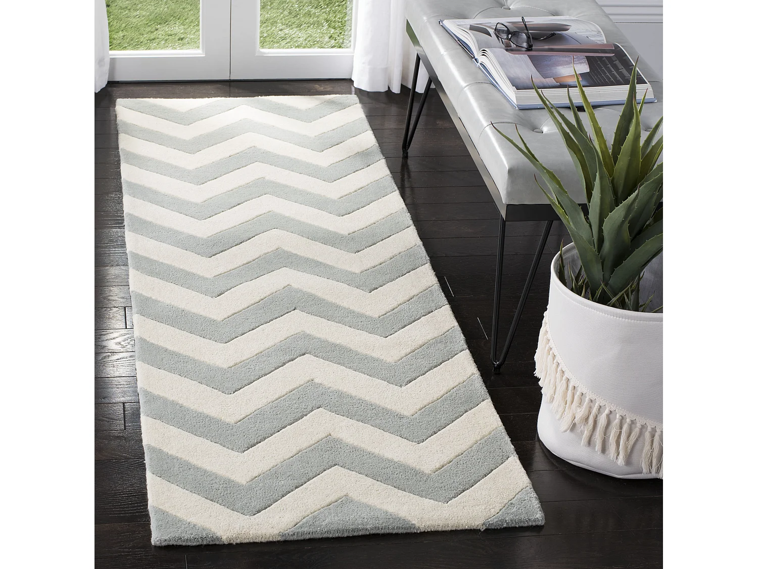Tapis Gris/Neutre 69 X 213 cm - Anneliese