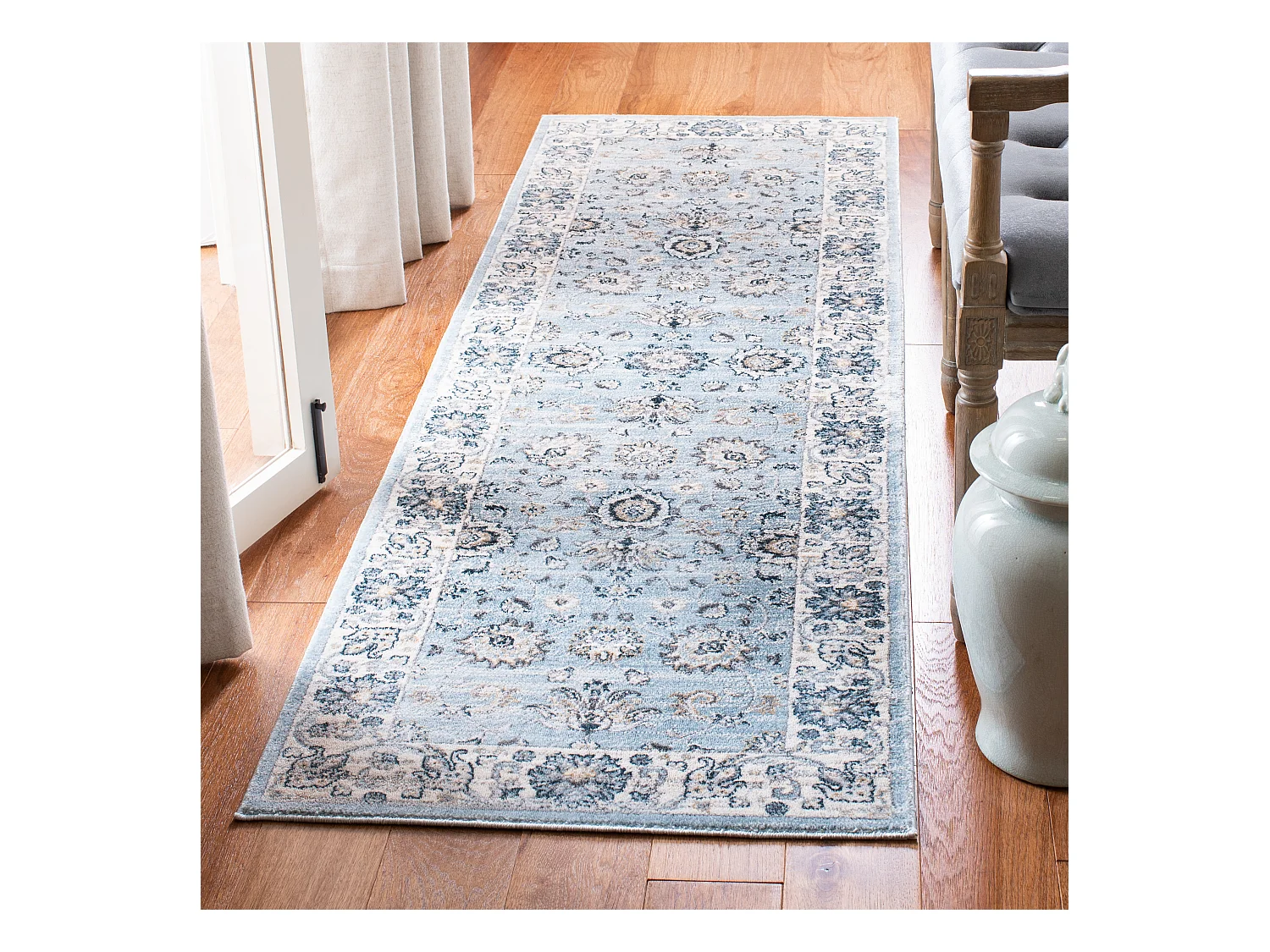 Tapis Bleu/Neutre 66 X 213 cm - Alayna