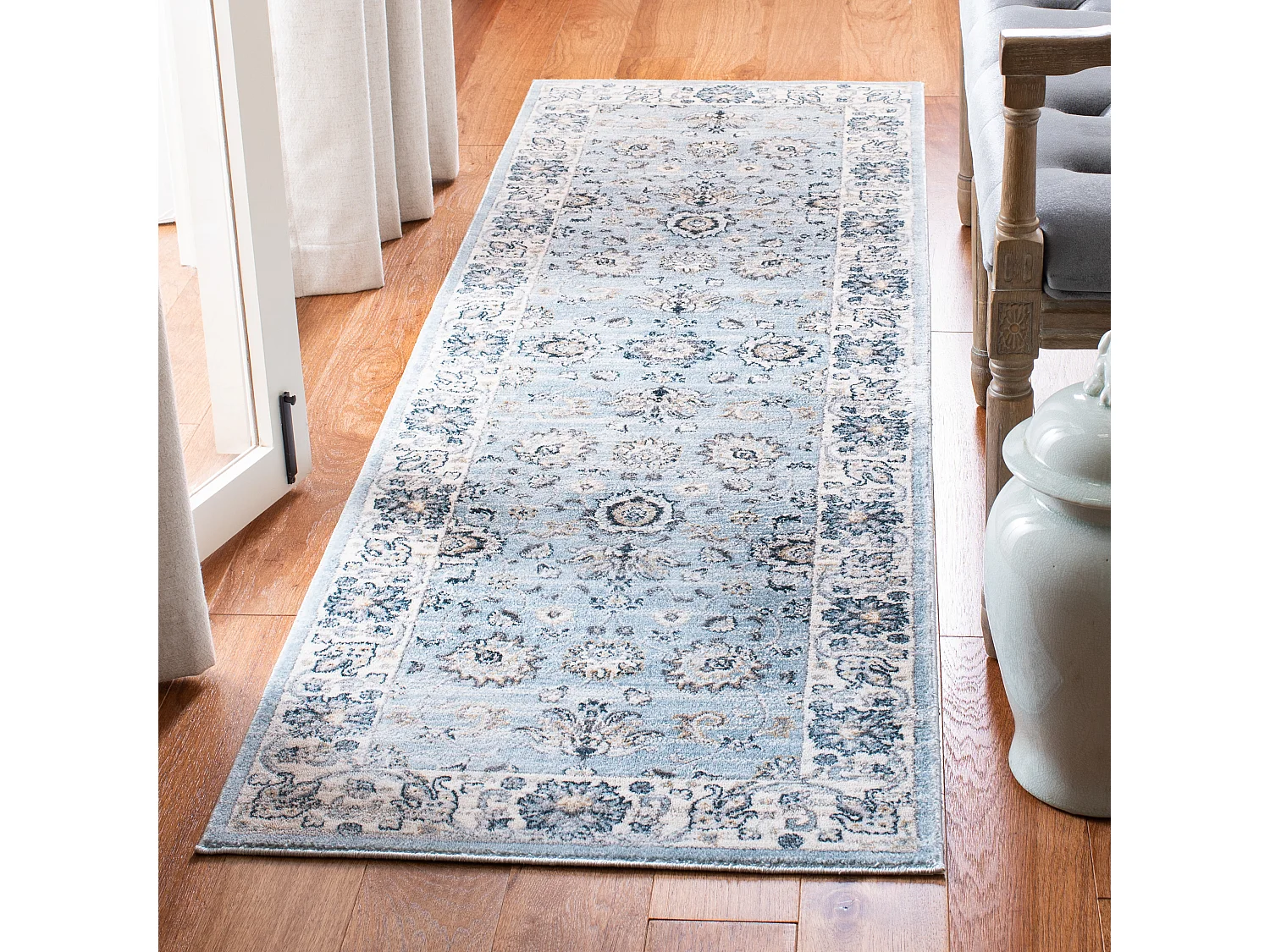 Tapis Bleu/Neutre 66 X 213 cm - Alayna