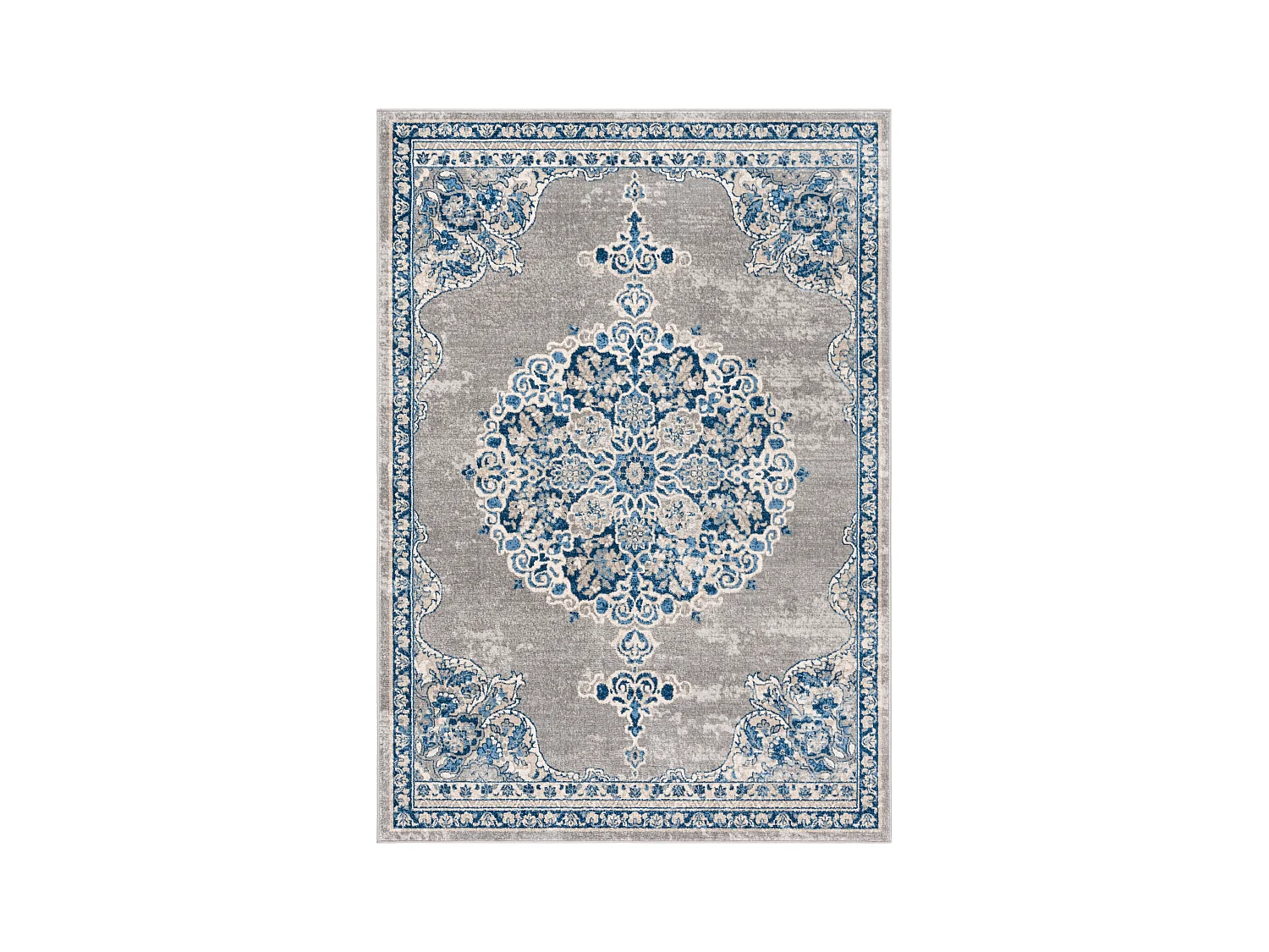 Tapis Gris/Bleu 122 X 183 cm - Janie