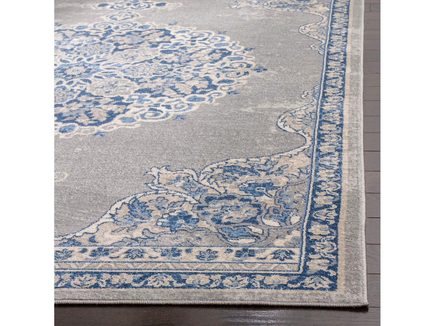 Tapis Gris/Bleu 122 X 183 cm - Janie
